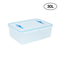 Boîte de rangement Plafarm JWPL0120 Jumbo 30L transparente hermétique moderne rectangulaire pour vêtements de bébé en PP/Silicone