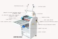 SMFM390A totalmente automática de rollo a rollo de etiqueta engomada de la etiqueta de papel digital, máquina de laminación