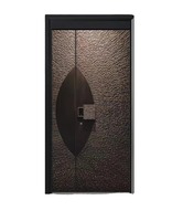 Porte d'entrée principale moderne de luxe en fer, porte double d'entrée en aluminium haute sécurité pour maisons