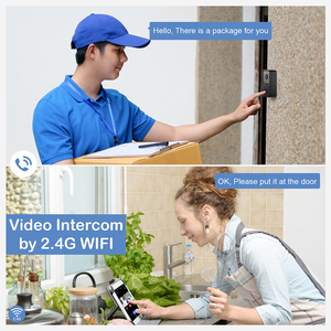 Sonnette vidéo intelligente Wi-Fi avec récepteur Ding Dong, caméra de sécurité domestique HD 480P contrôlable par application, kit caméra de sonnette pour appartement - Product Image 3
