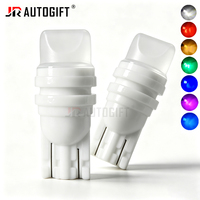 Ampoule LED 24V T10 2835 3SMD 194 168 3D en céramique, lampe de lecture intérieure de voiture 12V, éclairage de plaque d'immatriculation à large couverture, lumière fixe