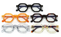 Lunettes photochromiques octogonales anti-lumière bleue de haute qualité pour les personnes haut de gamme, lunettes en acétate