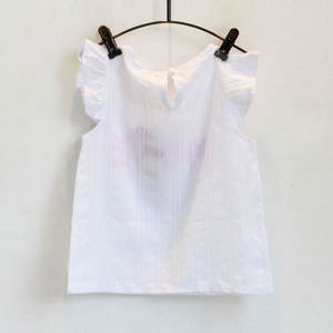 Camisa Blanca con Volantes para Niña, Ropa Infantil RTS MORE Print, Camisa Rosa Sólida para Niña, Ropa Infantil al por Mayor con Cinturón - Product Image 5