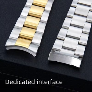 Correa de reloj de 20/21mm para Rolex <span class=keywords><strong>Daytona</strong></span> Submariner Ghost, cierre plegable, accesorios ajustables para correa de reloj de acero inoxidable - Product Image 4