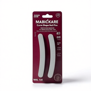 Magicare Curve Shape <b>Nail</b> <b>File</b> 80 Grit Single Double Side For Manicure Salon Use - Product Image 3