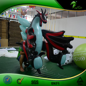 <strong>Large</strong> Soft PVC <strong>Inflatable</strong> Blue and Black Laying Dragon with Sph Hole Sexy for Men - Product Image 2