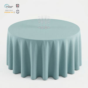 Stain Resistant Navy 120 Inch Round Jacquard Polyester <b>Tablecloth</b> Thick Damask Party & Wedding Use Waterproof Eco-Friendly - Product Image 1