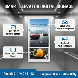 Affichage publicitaire intelligent pour ascenseur de 18,5 pouces |   Affichage numérique LCD |   Écran publicitaire mural à haute visibilité avec SDK de texte intégré - Product Image 1