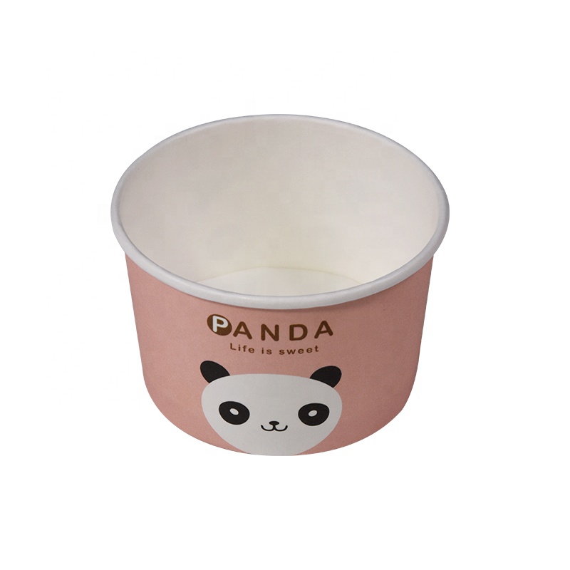 16oz Disposable Thickened Paper Ice Cream Cups For Beverage