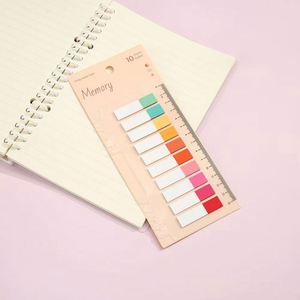 แท็บอินเด็กซ์ธีมต่างๆ 10 สี พร้อมกระดาษโน้ตแบบมีกาว ไม้บรรทัด สำหรับจดบันทึก/ความรัก/ฤดูร้อน/ความฝัน ตัวแบ่งหน้าแบบมีกาว - Product Image 5