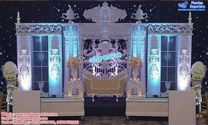 เวทีการต้อนรับงานบอลลีวูดงานแต่งงานแบบเอเชีย,เวที Rajwada/Mandap ของตกแต่งเวทีวอลม่าของชาวมุสลิมที่น่าทึ่ง - Product Image 2