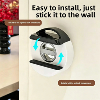 Nouveau design Support de multiprise à ventouse rotatif, Organisateur de prises pour armoire et comptoir, Outil de gestion des câbles