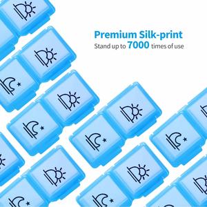 Pastillero Mensual Azul de Gran Capacidad, 2 Tomas Diarias, Estuche para Pastillas de 30 Días con 31 Compartimentos Extraíbles AM/PM - Product Image 4