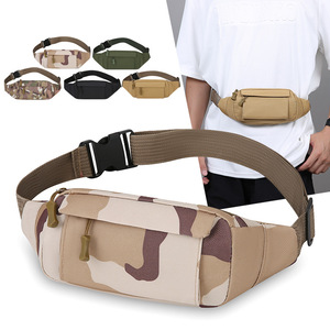 Tactical Waist Pack For Men Khaki Camouflage Multi Functional Outdoor Sports Running Phone Bag With Cell Phone Pocket - Product Image 1