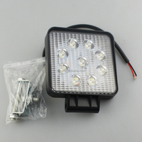 Lampes LED de travail pour voiture tout-terrain super lumineuses 12V 24V en gros, lampe de travail pour camion, tracteur, bateau, remorque, lumière blanche 27W