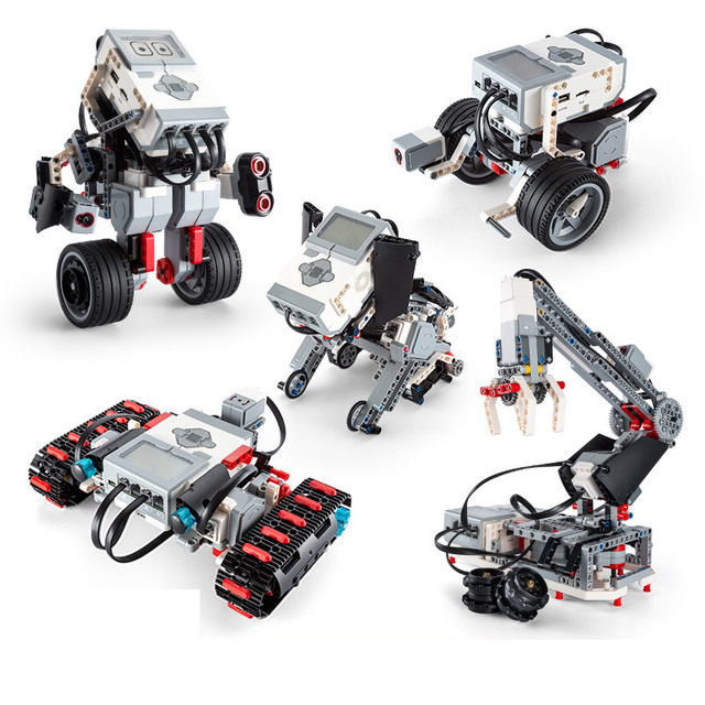 Programming Toys Robots Compatible with EV3 Education Building Blocks Color Sensor Robot DIY Puzzle 45544 + 45560