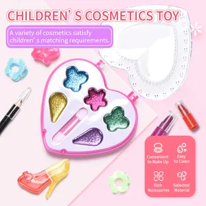 Mainan Kosmetik Anak Perempuan Permainan Kecantikan Diy Mainan Kecantikan Prasekolah Halloween Palet Makeup Set untuk Anak Perempuan Make Up Kit Mainan Anak Perempuan