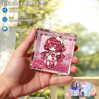 Bloc de présentation en acrylique transparent personnalisé avec dessin animé pour les fans d'anime et décoration de bureau unique, idéal comme cadeau