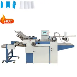 High Quality Instruction folding machine with Vertical Stacker Leaflet Paper folding machine