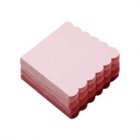 Serviettes jetables en pure pâte de bois avec bordure dentelle, logo personnalisé, 100 pièces, en stock, pour fêtes, mariages, restaurants, deuxième étage