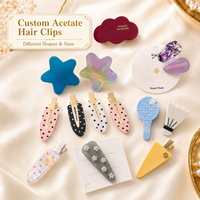 Vente en gros de pinces à cheveux latérales en acétate antidérapantes, personnalisables avec logo et impression, pour femmes et filles, idéales comme cadeau