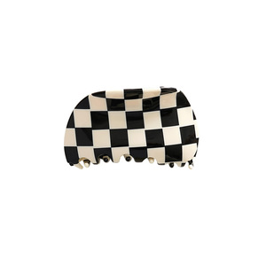 Ins màu đen và trắng checkerboard Memphis kẹp tóc tấm tóc Cá Mập Clip tóc Claw Clips đối với phụ nữ Box Set - Product Image 6