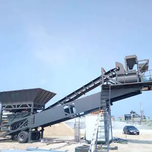 Automatic Electrical Weighing 50cbm/h Mobile Precast Concrete Batching Plant With Competitive Price