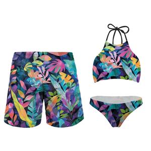 Maillots de bain personnalisés avec logo, imprimés pour couples, bikinis, shorts de plage, maillots de bain deux pièces pour hommes et femmes - Product Image 2