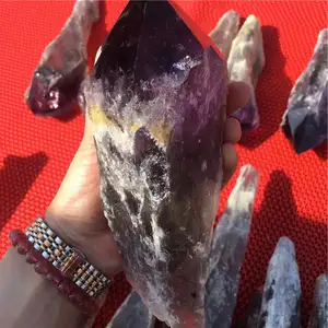 天然紫水晶簇点灵气愈合大型粗糙紫水晶沃格尔水晶棒待售