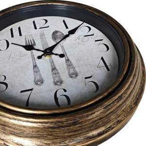 Horloge murale à quartz personnalisée de style vintage, rétro silencieuse, suspendue pour la décoration de bureau de <span class=keywords><strong>café</strong></span> à la maison, design artistique à face unique - Product Image 3