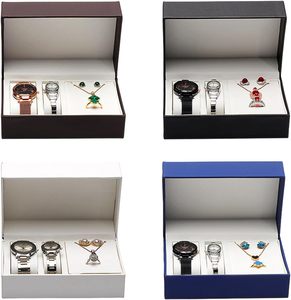 Caja de Almacenamiento de Joyería de Cuero PU con 6 Colores, Caja de Regalo con Tapa Curva, Caja de Embalaje para Joyería y Relojes - Product Image 5