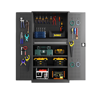 Armoire de rangement mobile en acier robuste à 1 tiroir, compartiments divisés, personnalisable OEM, noire, pour garage