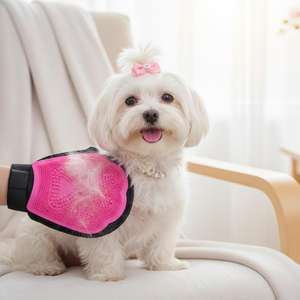 Guanto per toelettatura animali Yommy 2 in 1 reversibile per spazzolare, massaggiare e rimuovere il pelo - Product Image 2