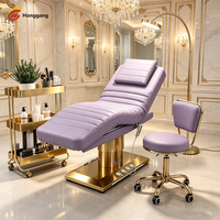 Lit de beauté électrique réglable de luxe, lit de spa facial, table de massage commerciale pour salon et clinique