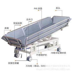 Cama de Baño para Personas Mayores Kang Zhi Xing, Estructura Integral de Acero Inoxidable para Pacientes Postrados, Uso en Hospitales y Residencias - Product Image 2