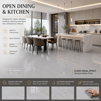 Carrelage en porcelaine poli gris marbre pleine masse 800x800mm, double face, antibactérien, pour sol et mur, vente en gros