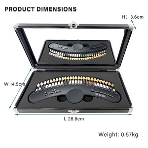 Guide de teinte dentaire professionnel 3D portable 27 couleurs pour le blanchiment des dents, <span class=keywords><strong>comparateur</strong></span> en plastique pour les facettes, les dentistes et les laboratoires dentaires - Product Image 4