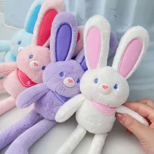 Internet Celebrity Douyin Pull Ear Rabbit Plush Toy Pendant Pull Pull Rabbit Doll Bag Decoration Long Eared Rabbit