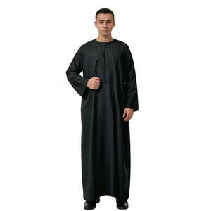 Choli Omaní Clásico, Ropa Islámica para Hombre, Antiestática, Transpirable, Manga Larga, Color Sólido - Product Image 1
