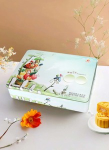 Cao cấp hình chữ nhật tinplate hộp với kỳ quái cổ tích vườn Thiết kế biểu tượng tùy chỉnh Cmyk 4 màu in cho Cookies quà tặng bao bì - Product Image 3