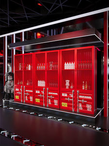 Gabinete de vino hecho a mano, estante de vidrio de exhibición comercial para Lego, gabinete de exhibición, contenedor de viento Industrial, producto artesanal de Metal - Product Image 4