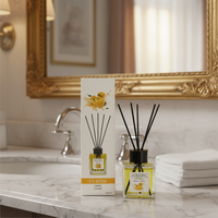 Diffuseur de parfum en verre de 50 ml en gros, écologique et sans alcool, parfum longue durée, décoration luxueuse pour la maison, l'hôtel, le bureau