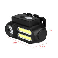 Mini linterna frontal LED COB recargable por USB, luz de trabajo brillante, impermeable, para ciclismo al aire libre, pesca, Camping, faro portátil de emergencia