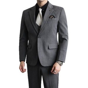 <span class=keywords><strong>Traje</strong></span> Casual de Hombre de Tres Piezas, Estilo Británico Personalizado, Corte Entallado, Resistente al Desgaste, para Negocios o Bodas - Product Image 4