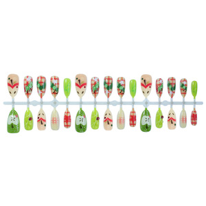 30 <span class=keywords><strong>faux</strong></span> ongles à presser pré-<span class=keywords><strong>dessin</strong></span>és, motif <span class=keywords><strong>dessin</strong></span> animé 3D fraise, lapin, fleur - Product Image 2