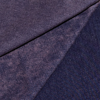 Tissu denim tissé teint en fil violet, délavé, éco-responsable et coloré, pour robes, jupes, jeans et pantalons pour femmes, garçons et filles, en stock