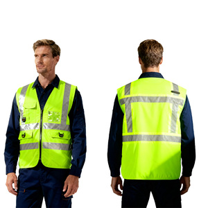 <span class=keywords><strong>Gilet</strong></span> de sécurité <span class=keywords><strong>haute</strong></span> <span class=keywords><strong>visibilité</strong></span> orange jaune <span class=keywords><strong>classe</strong></span> <span class=keywords><strong>3</strong></span>, imperméable, en polyester, réfléchissant, avec logo personnalisé, <span class=keywords><strong>gilet</strong></span> de sécurité d'avertissement - Product Image 2