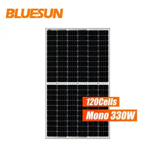 Bluesun单晶半电池光伏电池板310W 320W 330W 122电池高效太阳能电池板带CE TUV ETL