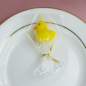 Little Yellow Duck Cartoon <b>Candle</b>-Biodegradable Non-Toxic Holiday Scented Cake Decoration Kids' Accessory Valentine's Day Easter - Product Image 2
