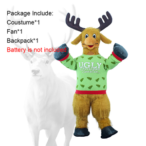 Hot Christmas CE 2M/2.6M/3M mascotte Santa clausola renna <span class=keywords><strong>Costume</strong></span> gonfiabile per adulti - Product Image 5